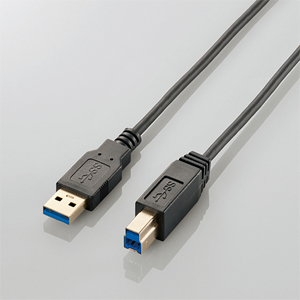 エレコム(ELECOM) USB3.0ケーブル/A-Bタイプ/スリム/1.5m/ブラック USB3-ABX15BK