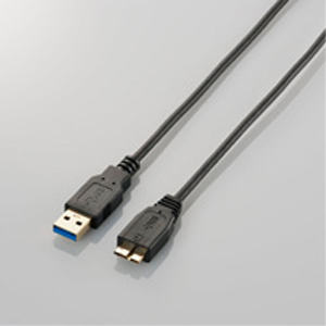 エレコム ELECOM USB3.0ケーブル/A-microBタイプ/スリム/1m/ブラック USB3-AMBX10BK