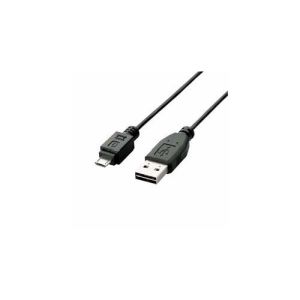 エレコム(ELECOM) USB2.0ケーブル/リバーシブルコネクタ/A-MicroBタイプ/ノーマル/2m/ブラック U2C-DAMB20BK