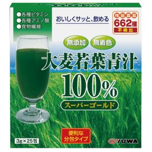 ユーワ YUWA スーパーゴールド大麦若葉青汁100% 25包