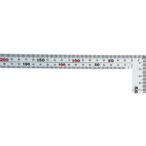 シンワ測定 SHINWA シンワ測定 10421 曲尺厚手広巾 シルバー 30cm 表裏同目 8段目盛 JIS