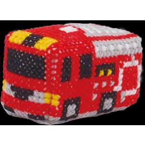 金亀糸業 金亀糸業 刺繍キット はたらくくるまのピンクッション 1 消防車 342743