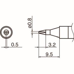 白光 HAKKO 白光 T36-D08 こて先 0.8D型 HAKKO