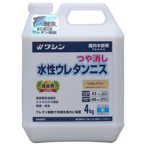 和信ペイント 和信ペイント #941855 水性ウレタンニス 艶消クリヤー 4kg