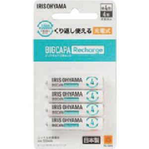 アイリスオーヤマ IRIS アイリスオーヤマ BCR-R4MH/4B 578037 ビックキャパ リチャージ 単4形ニッケル水素電池 4本パック