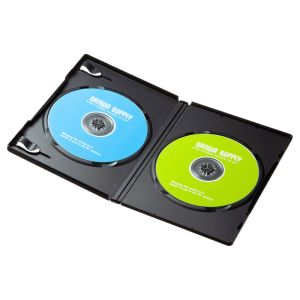 サンワサプライ SANWA SUPPLY サンワサプライ DVD-TN2-03BKN DVDトールケース 2枚収納 3枚セット ブラック