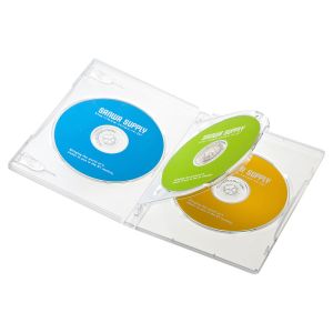 サンワサプライ SANWA SUPPLY サンワサプライ DVD-TN3-10CL DVDトールケース 3枚収納 10枚セット クリア