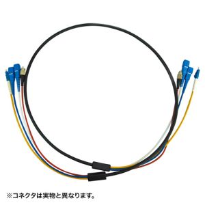 サンワサプライ SANWA SUPPLY 防水ロバスト光ファイバケーブル SC×4‐SC×4 20m ブラック HKB-SCSCWPRB1-20