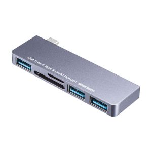 サンワサプライ SANWA SUPPLY サンワサプライ USB-3TCHC18GY USB Type-Cハブ カードリーダー 付き