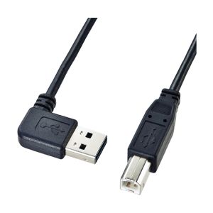 サンワサプライ SANWA SUPPLY 両面挿せるL型USBケーブル(A-B標準) KU-RL1