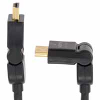 オーム電機 OHM オーム電機 HDMI ケーブル スイング横型 2m VIS-C20SH-K 05-0266