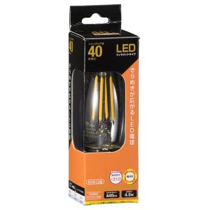 オーム電機 OHM オーム電機 LED電球 フィラメント シャンデリア形 E26 40形相当 06-3469 LDC4L C6