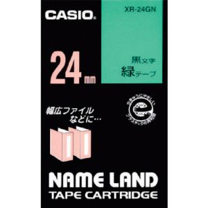 カシオ CASIO カシオ XR-24GN ネームランド用テープカートリッジ 粘着タイプ 24mm