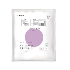 オルディ ORDIY オルディ ASW-50PCR-LW45-10 再生ごみ袋45L 0.025mm乳白半透