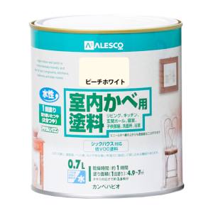 カンペハピオ KANSAI カンペハピオ 室内かべ用塗料 ピーチホワイト 0.7L