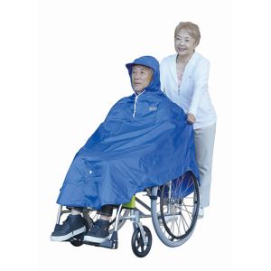 サギサカ SAGISAKA サギサカ 車椅子 レインポンチョ ブルー フリーサイズ 76552 車イス
