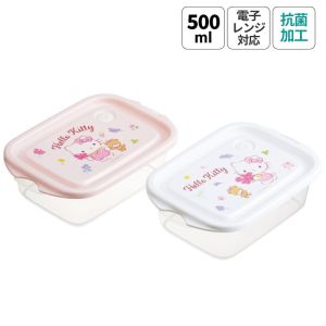 スケーター SKATER スケーター ハローキティ フラワーリース 抗菌シールボックスM 500ml2P FCN2WAG