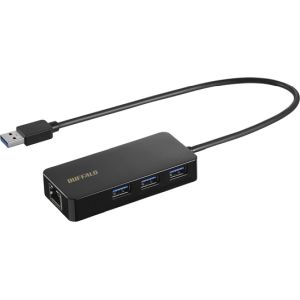 バッファロー バッファロー LUD-U3-AGHBK Giga対応 USB-A LANアダプターハブ付 ブラック