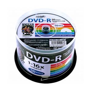 ハイディスク HI DISC ハイディスク HDDR47JNP50 データ用DVD-R 4.7GB 50枚 16倍速 磁気研究所