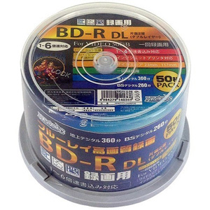 ハイディスク HI DISC ハイディスク HDBDRDL260RP50 BD-R DL 50GB 50枚 6倍速 ブルーレイディスク 磁気研究所