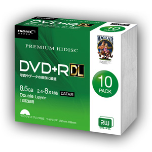 ハイディスク HI DISC ハイディスク HDVD+R85HP10SC DVD+R DL 8.5GB 8倍速10枚 磁気研究所