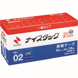 ニチバン Nichiban ニチバン NWBB-10 両面テープ ナイスタック 10mmX20m 12個入