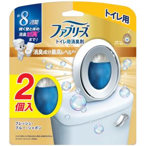 P&G P&G ファブリーズW消臭 トイレ消臭剤 消臭成分最高レベル フレッシュ ブルー シャボン 2個パック