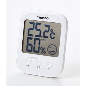 トラスコ TRUSCO トラスコ 熱中症・インフルエンザ危険度お知らせ付デジタル温湿度計 TDTM-001