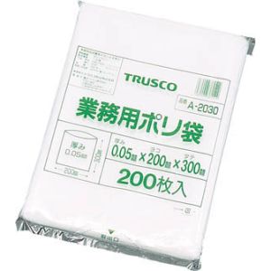 トラスコ TRUSCO トラスコ 小型ポリ袋 縦200×横130×t0.05 200枚入 透明 1袋 A-1320
