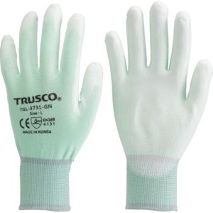 トラスコ中山 TRUSCO カラーナイロン手袋PU手のひらコート グリーン S TGL-3731-GN-S
