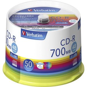 Verbatim SR80FP50V1 CD-R CDR 700MB 48倍速 50枚組