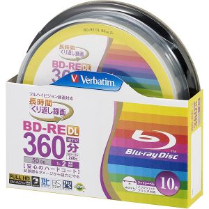 バーベイタム Verbatim バーベイタム VBE260NP10SV1 BD-RE DL 50GB 10枚 2倍速 ブルーレイディスク Verbatim