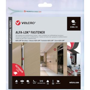 ヴェルクロ Velcro ヴェルクロ VEL-PS20023 VELCRO R上 ALFA-LOK R上 ファスナー 幅25mm×長さ1m 黒