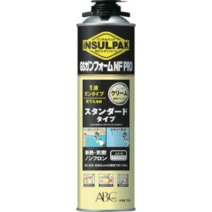 エービーシー商会 ABC ABC NFPRO 簡易型発泡ウレタンフォーム 1液ガンタイプ インサルパック ガンフォーム 750ml フォーム色 クリーム