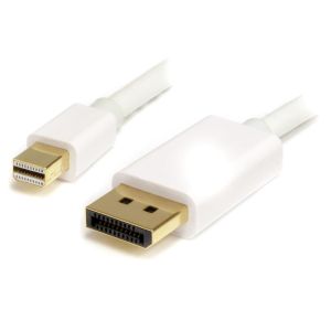 スターテックドットコム StarTech.com スターテック MDP2DPMM1MW 1m ホワイト Mini DisplayPort - DisplayPort 1.2変換ケーブル