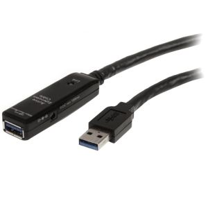 スターテックドットコム StarTech.com スターテック ZU201LW USB 3.0 アクティブ延長ケーブル 10m オス メス USB 3.0 リピータケーブル