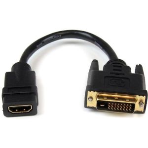 スターテックドットコム StarTech.com スターテック HDDVIFM8IN HDMI - DVI-D変換ケーブルアダプタ 20cm HDMI メス - DVI オス