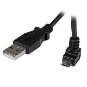 スターテックドットコム StarTech.com スターテック ZU201X5 L型上向き microUSBケーブル USB-A オス - マイクロ B オス 2m