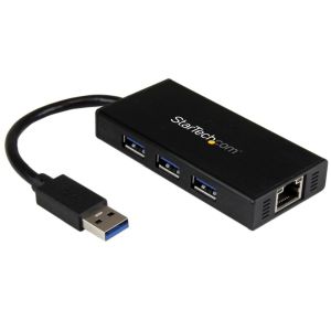 スターテックドットコム StarTech.com スターテック ZU201B4 3ポートUSB 3.0ハブ付きギガビットEthernet対応LANアダプタ