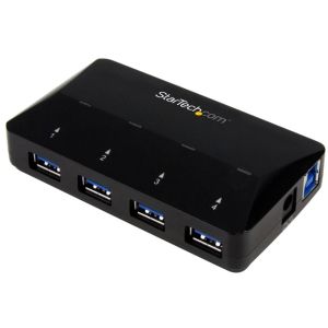 スターテックドットコム StarTech.com スターテック ZU200TS 4ポート USB3.0ハブ 2.4A アンペア 急速充電専用ポート x1 搭載 USBバッテリ充電 BC 仕様1.2準拠