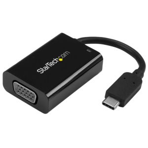 スターテックドットコム StarTech.com スターテック ZU201AD USB-C-VGA アダプター 1080p アクティブ変換 60W USB PD TB 3 互換 ブラック