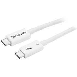 スターテックドットコム StarTech.com スターテック ZU201H4 Thunderbolt 3 ケーブル 40Gbps 0.5m ホワイト USB Type-C DisplayPort互換