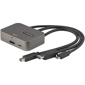 スターテックドットコム StarTech.com スターテック ZU202E2 3in1 HDMIマルチ変換アダプタ 3入力 USB-C mDP HDMI -1出力 HDMI 4K60Hz