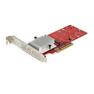 スターテックドットコム StarTech.com スターテック ZU2023A M.2 PCIe SSDアダプターカード PCI Express x8 2スロット NVMe AHCI M.2