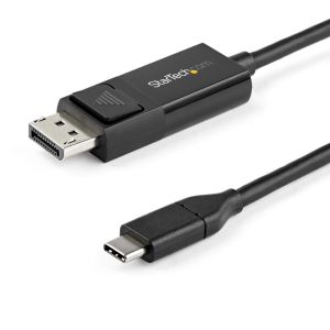 スターテックドットコム StarTech.com スターテック ZU20250 USB-C-DP 1.2 ケーブル 1m 4K60Hz 双方向対応 Thunderbolt 3互換 ブラック