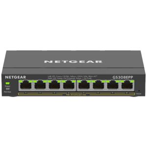 ネットギア NETGEAR ネットギア GS308EPP-100JPS アンマネージプラス スイッチングハブ ギガ8ポート PoE+対応 全体123W 卓上型コンパクト VLAN QoS