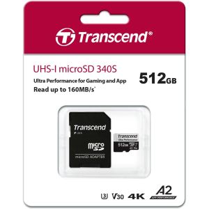 トランセンド Transcend トランセンド TS512GUSD340S 512GB microSD w/ adapter UHS-I U3 A2 Ultra Performance