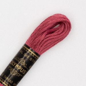 オリムパス オリムパス 刺しゅう糸 刺繍糸 25番 6かせ 8mｘ6本 6束 カラー 121 ピンク 赤系