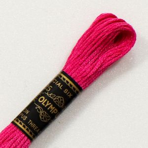 オリムパス オリムパス 刺しゅう糸 刺繍糸 25番 6かせ 8mｘ6本 6束 カラー 127 ピンク 赤系