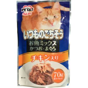 ペットアイ PET&i ペットアイ いつものごちそう お魚ミックス かつお まぐろ チキン入り 70g